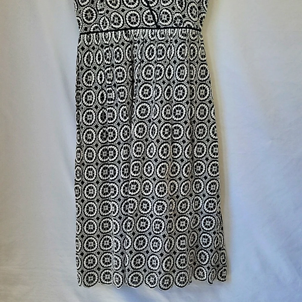 J.Crew Double Strap Cotton Sundress Navy & White Size 4